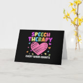 SLP Language Pathologist & Speech Therapy Card (Yellow Flower)