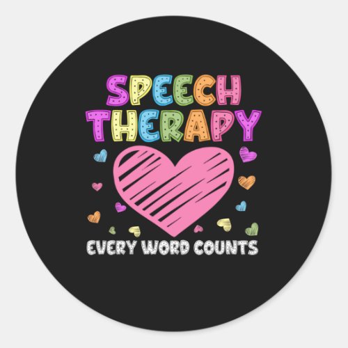 SLP Language Pathologist  Speech Therapy Classic Round Sticker