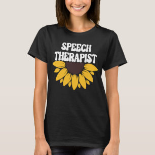 SLP Language Therapy Therapist Mental Speech Sunfl T-Shirt