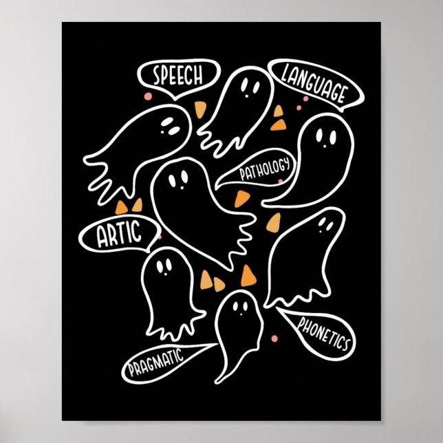 Slp Speech Language Pathologist - Funny Halloween  Poster (Front)