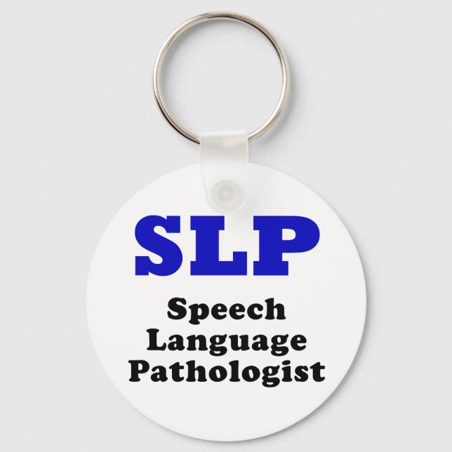 SLP Speech Language Pathologist Keychain (Front)