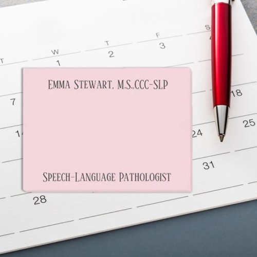 SLP Speech language pathologist post it notes