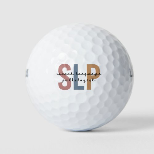SLP Speech Language Pathologist Retro Golf Balls