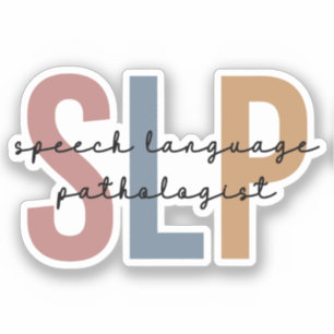SLP Speech Language Pathologist Retro Sticker