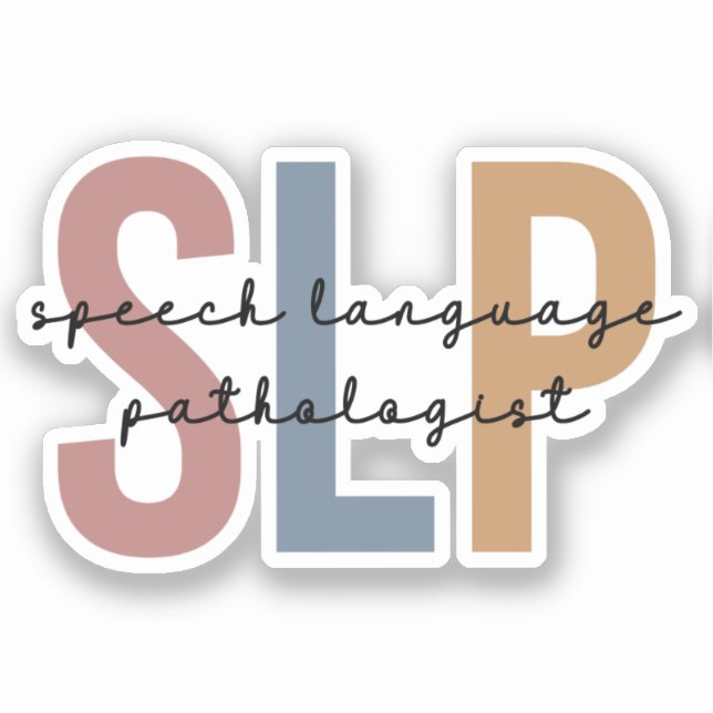 SLP Speech Language Pathologist Retro Sticker (Front)