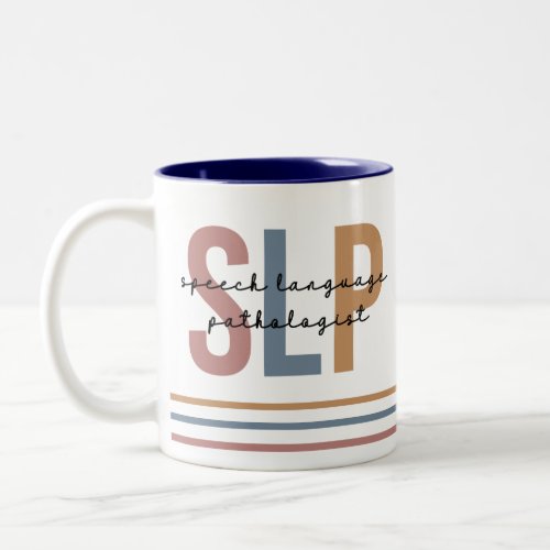 SLP Speech Language Pathologist Retro Two_Tone Coffee Mug