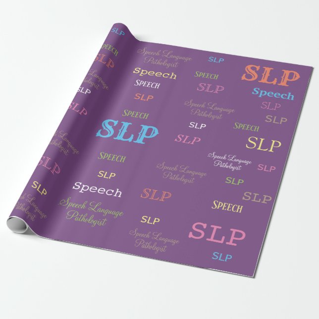 SLP (Speech language pathologist)wrapping paper (Unrolled)
