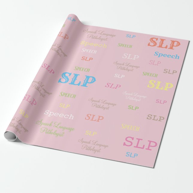 SLP (Speech language pathologist)wrapping paper (Unrolled)