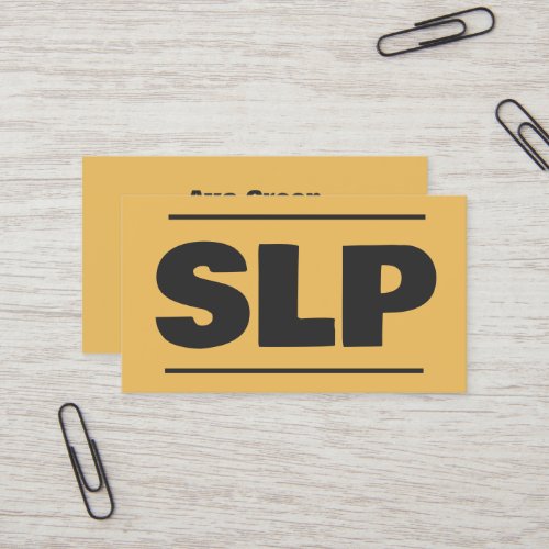 SLP Speech Pathologist Business Card