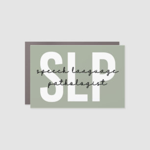 SLP Speech Pathologist Speech Therapist Car Magnet
