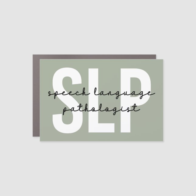 SLP Speech Pathologist Speech Therapist Car Magnet (Front)