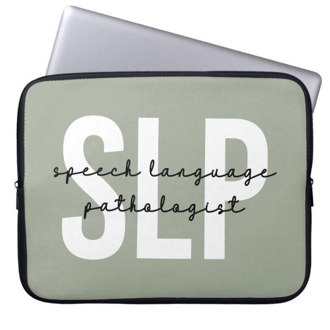 SLP Speech Pathologist Speech Therapist Laptop Sleeve (Front)