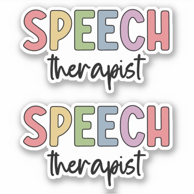 SLP Speech Therapist Speech Pathologist  Sticker (Front)