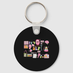 Slp Speech Therapy Speech Language Pathologist App Keychain