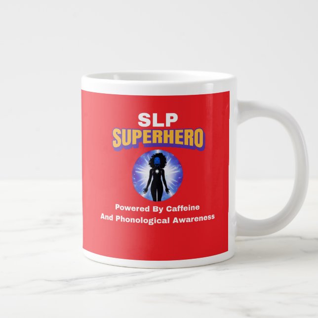 SLP Superhero Powered By Caffeine and Phono... Giant Coffee Mug (Right)