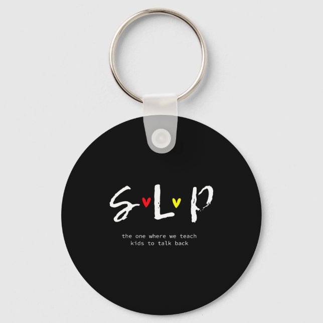 Slp Teacher Shirts Speech Language Pathologist Gif Keychain (Front)