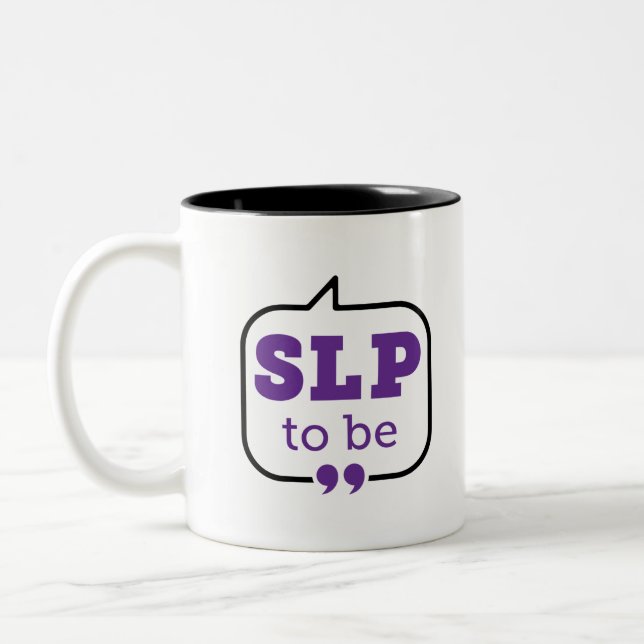 SLP to Be Future Speech Language Pathologist Two-Tone Coffee Mug (Left)