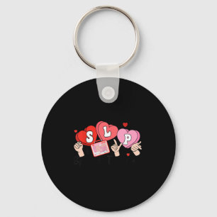 Slp Valentine's Day Speech Language Pathologist St Keychain