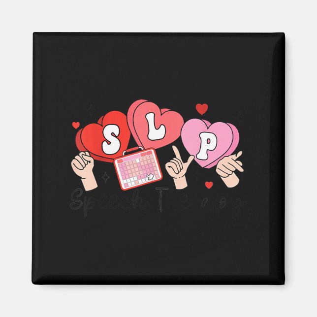 Slp Valentine's Day Speech Language Pathologist St Magnet (Front)