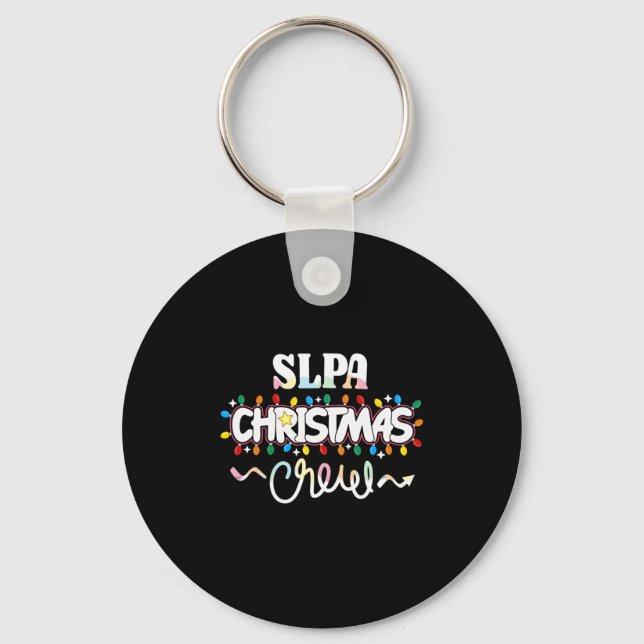 Slpa Christmas Crew Speech Pathology Istant Xma  Keychain (Front)