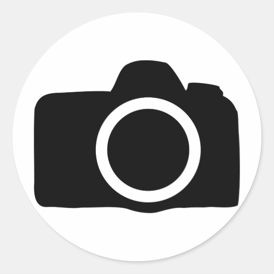 SLR Camera icon Classic Round Sticker | Zazzle.com