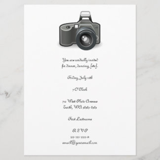 SLR Camera Invitation