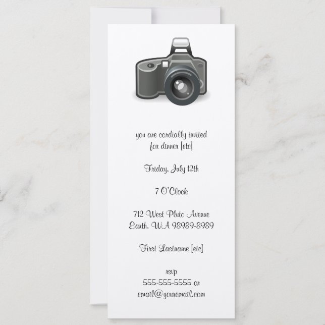 SLR Camera Invitation (Front)