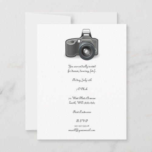 SLR Camera Invitation