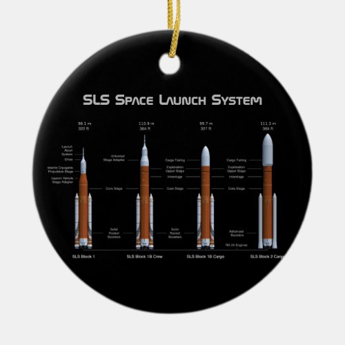 SLS Space Launch System Ceramic Ornament