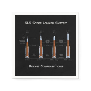 SLS Space Launch System Rockets Napkins