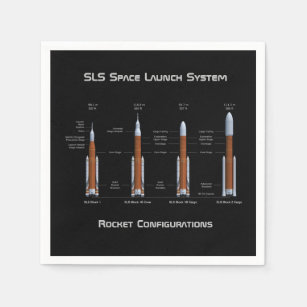SLS Space Launch System Rockets Napkins