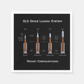 SLS Space Launch System Rockets Napkins