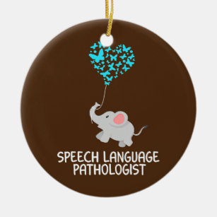 SLT Speech Language Pathologist Speech Therapy  Ceramic Ornament
