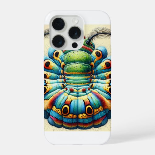 Slug Caterpillar Moth 040624IREF120 _ Watercolor iPhone 15 Pro Case