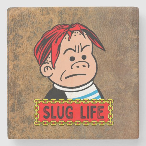 Slug Life Faux Leather  Stone Coaster
