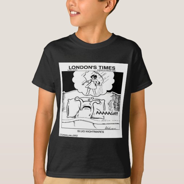 Slug Nightmares Funny T-Shirt (Front)