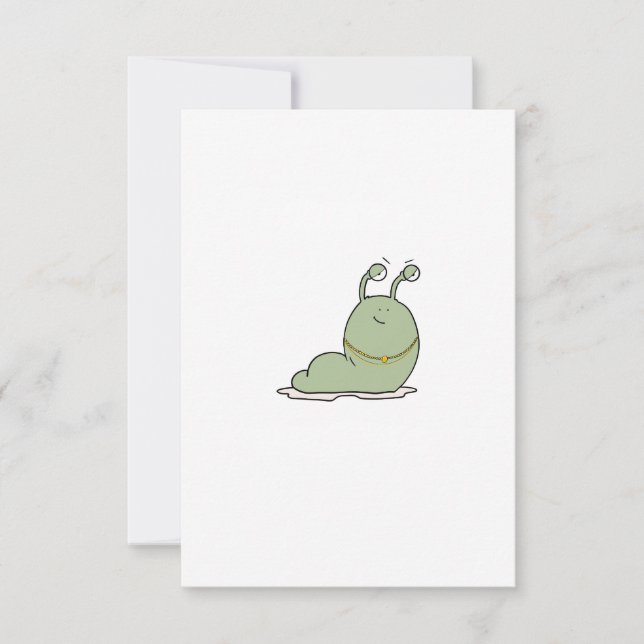 Slug, theme, bug theme thank you card (Front)