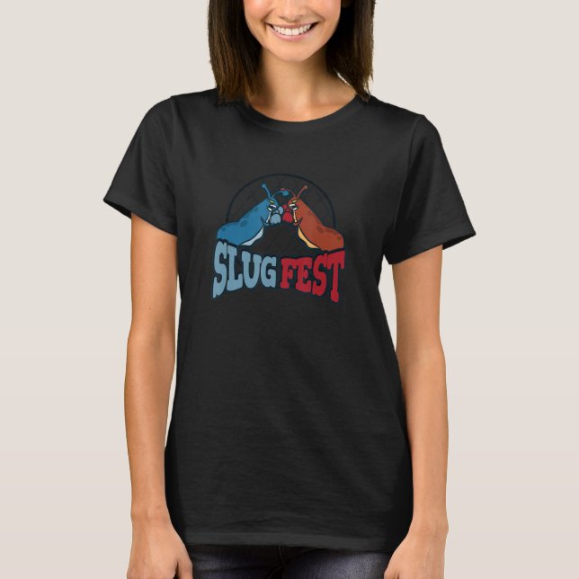 Slugfest Boxing Gastropods Meme T-Shirt (Front)