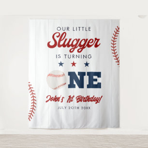 Slugger Baseball 1st Birthday Photo Backdrop