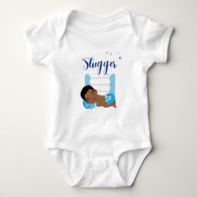 Slugger boy baby  baby bodysuit (Front)