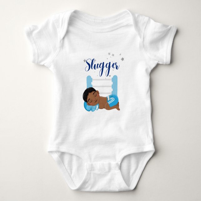 Slugger boy baby  bodysuit (Front)