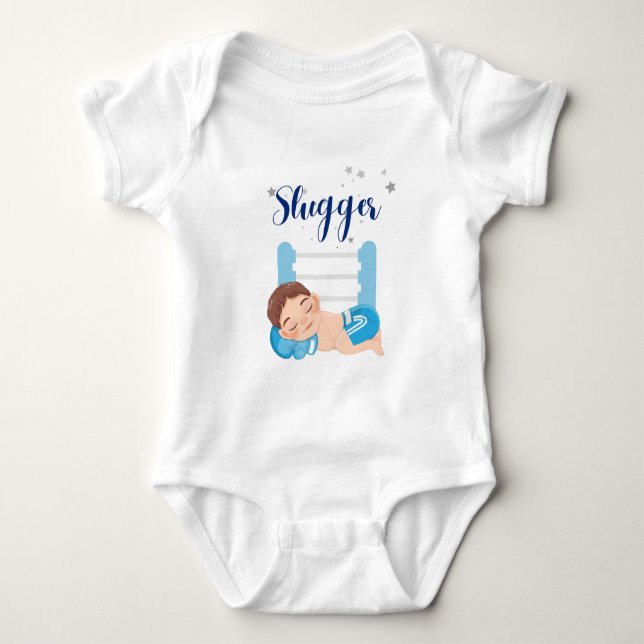 Slugger boy baby t-shirt  bodysuit (Front)