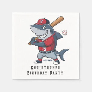 Slugger Shark Birthday Bash Napkins
