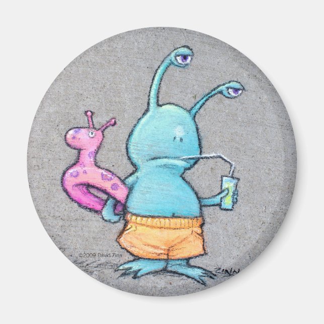 sluggo at the beach magnet (Front)