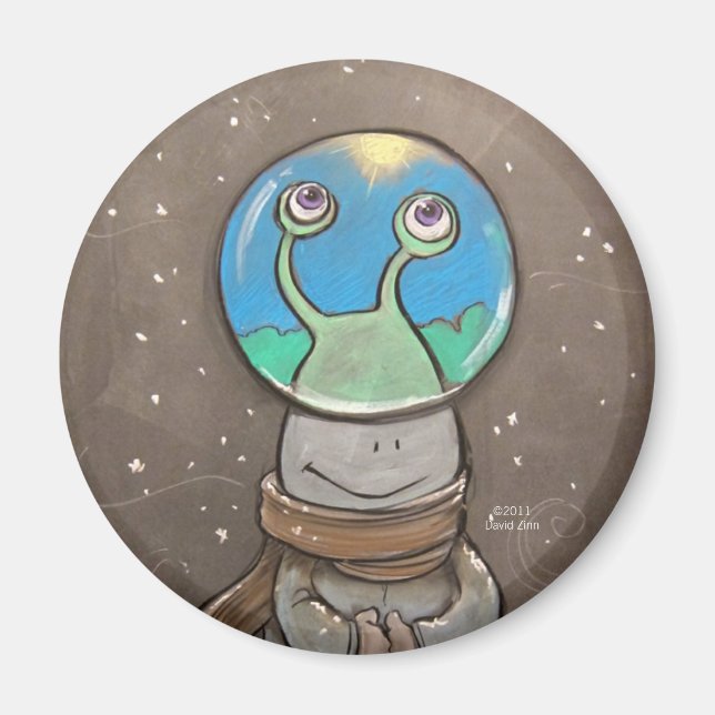 sluggo's anti-snow globe magnet (Front)