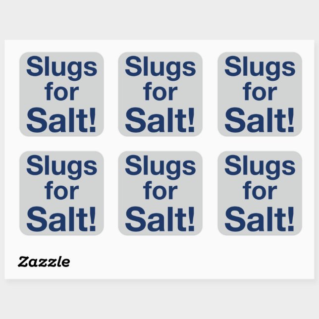 Slugs For Salt Square Sticker (Sheet)