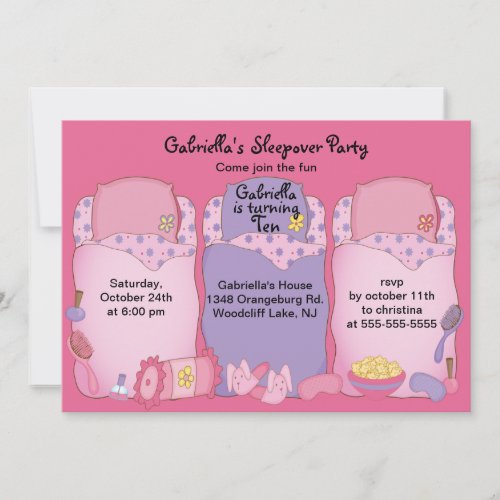 Slumber Birthday Party Invitation