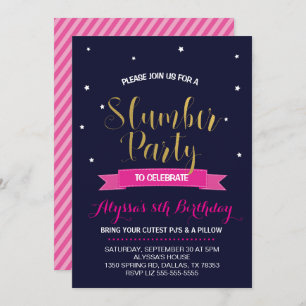 Slumber Birthday Party Invitation