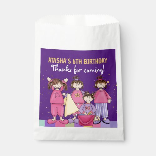 Slumber Birthday Party with Friends  Favor Bag
