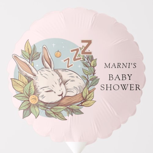 Slumber Bunny Baby Shower Balloon